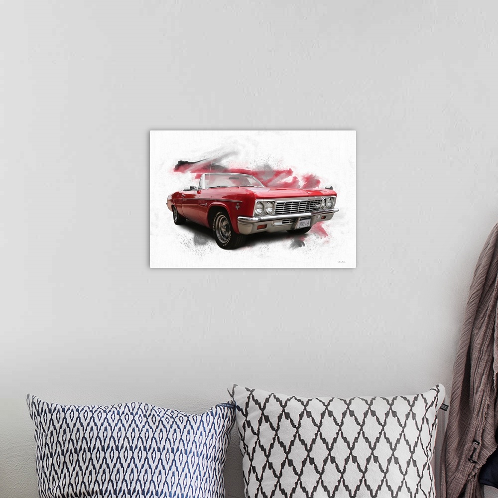 A bohemian room featuring Chevy Impala