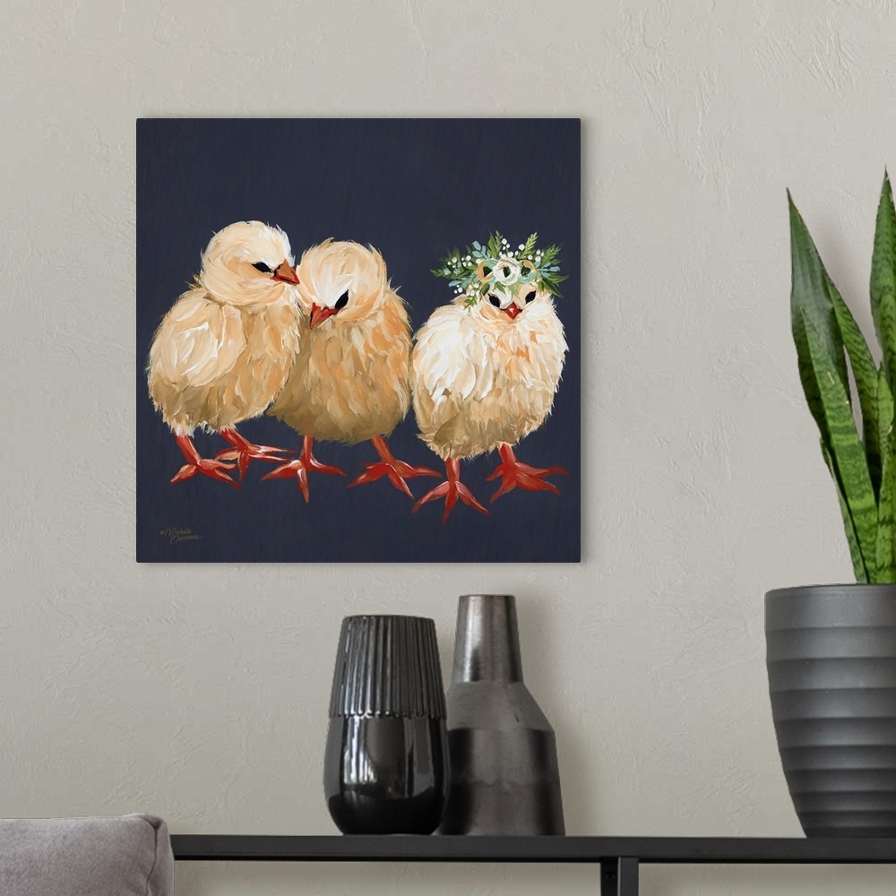 A modern room featuring Chick Trio