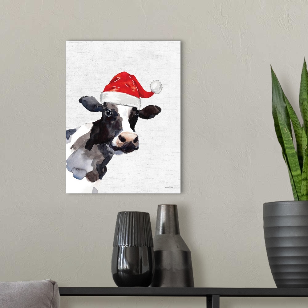 A modern room featuring Christmas Cow