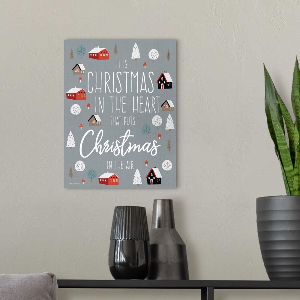 A modern room featuring Christmas Is In The Air