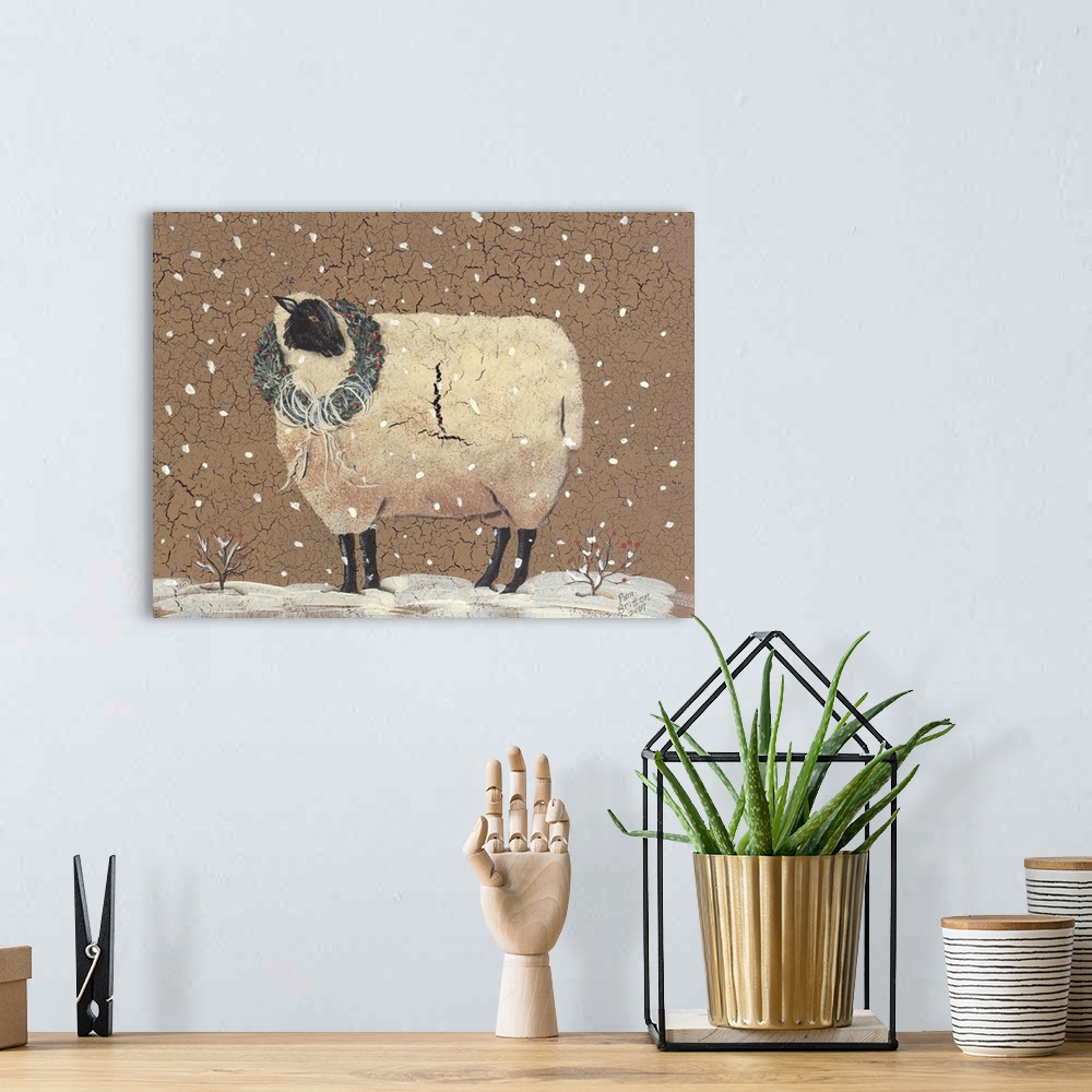 A bohemian room featuring Christmas Sheep