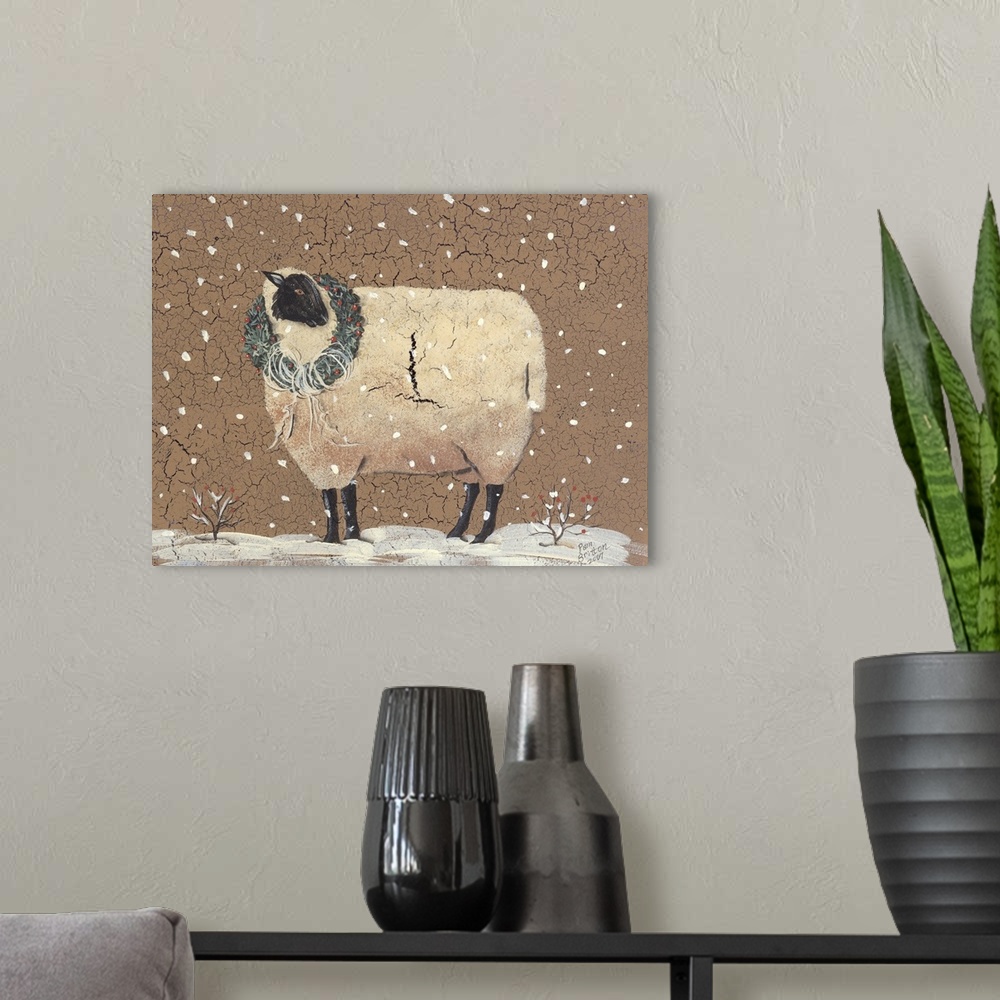 A modern room featuring Christmas Sheep