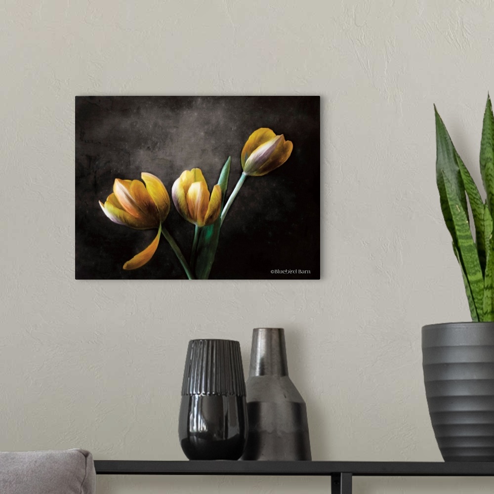 A modern room featuring Contemporary Floral Tulips