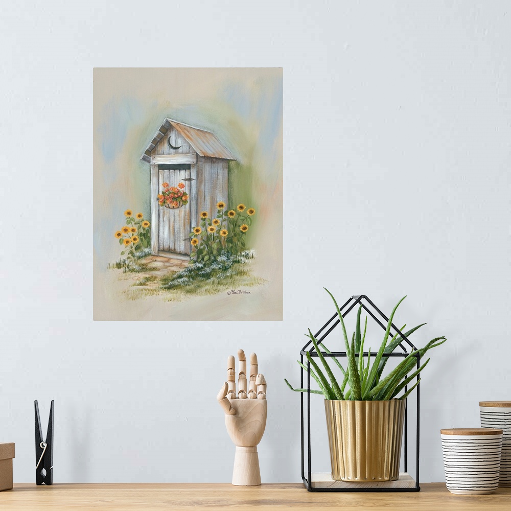 A bohemian room featuring Country Outhouse I