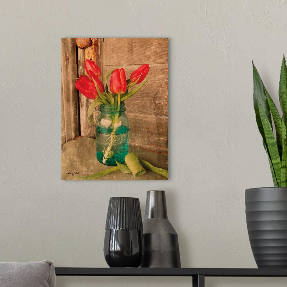 A modern room featuring Country Tulips