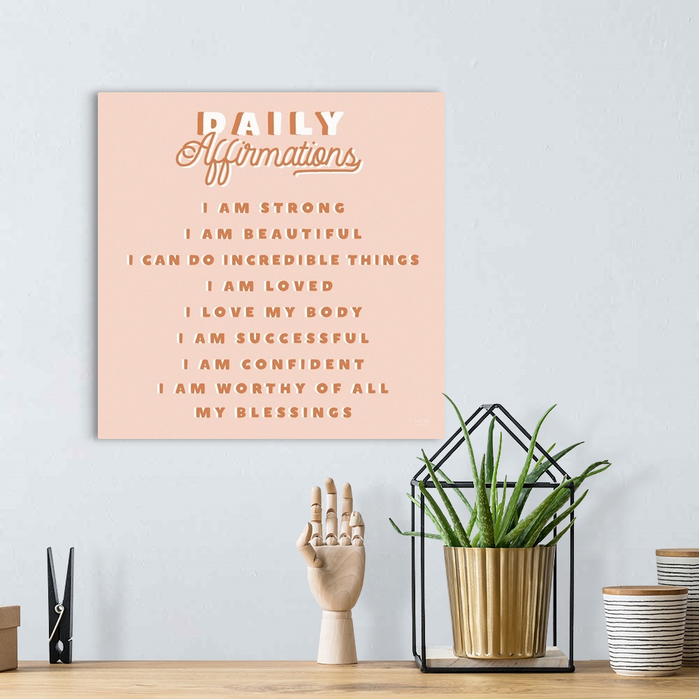 A bohemian room featuring Daily Affirmations