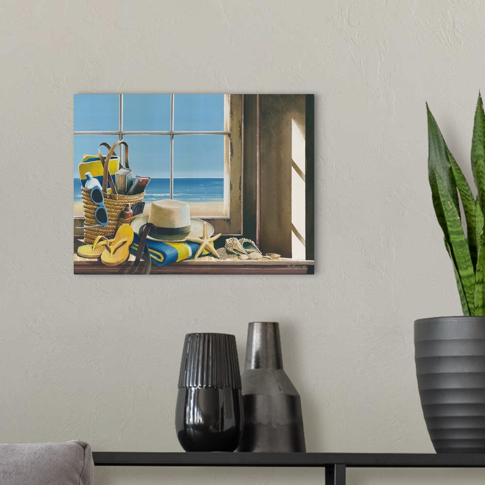 A modern room featuring Day at the Beach