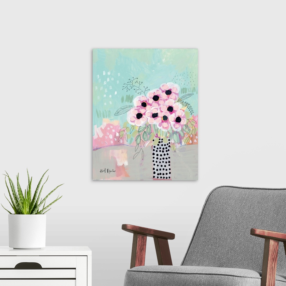 A modern room featuring Dots & Flowers