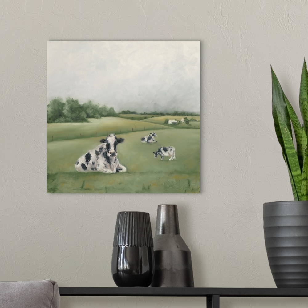 A modern room featuring Down on the Farm I