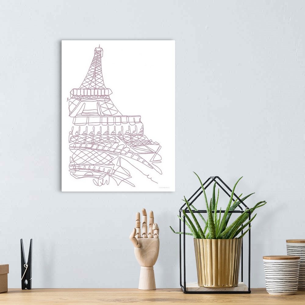 A bohemian room featuring Eiffel Tower