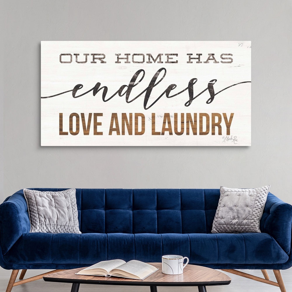A modern room featuring Endless Love and Laundry