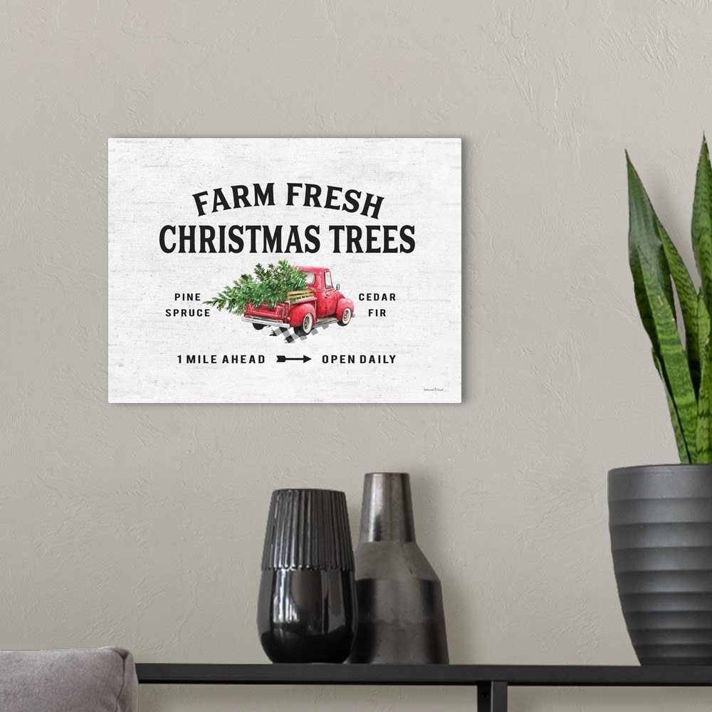 A modern room featuring Farm Fresh Christmas Trees II