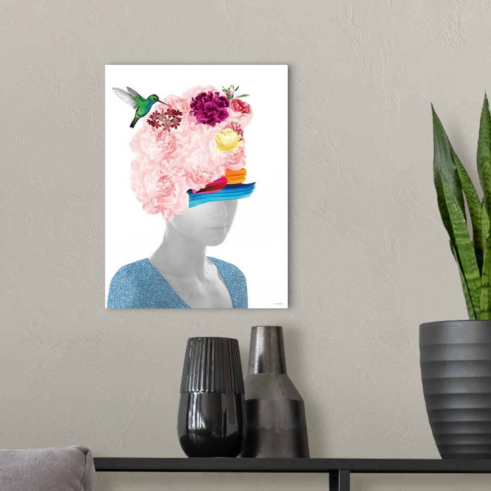 A modern room featuring Floral Lady