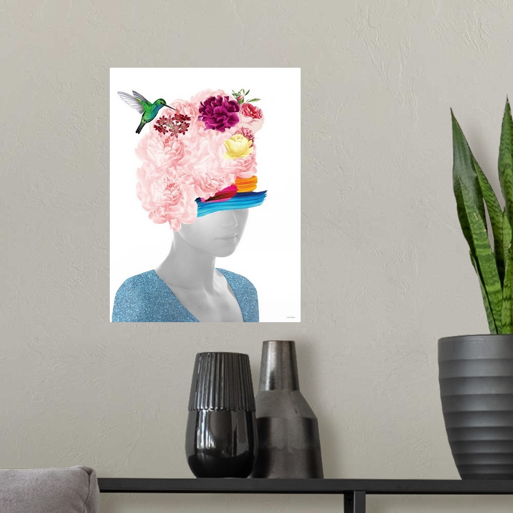 A modern room featuring Floral Lady