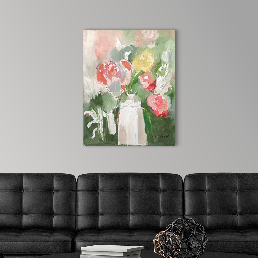 A modern room featuring Flowers For Diane