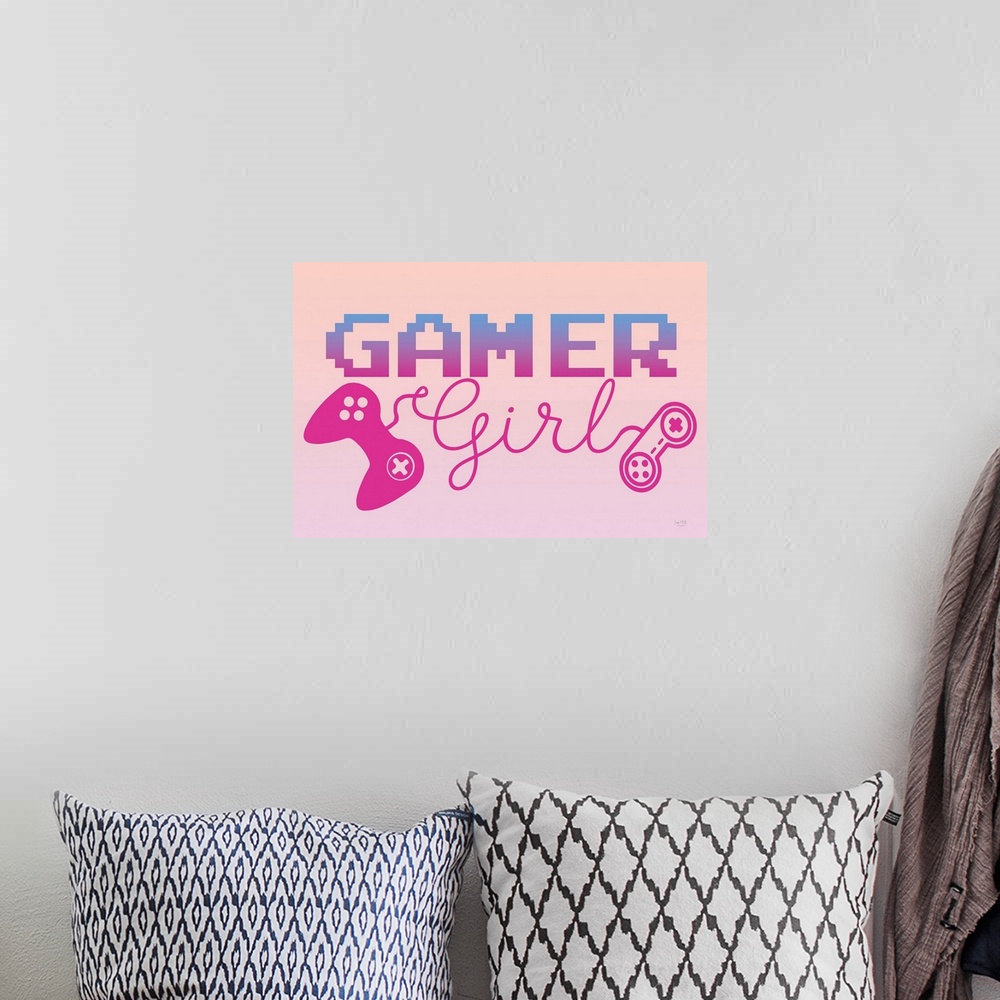 A bohemian room featuring Gamer Girl
