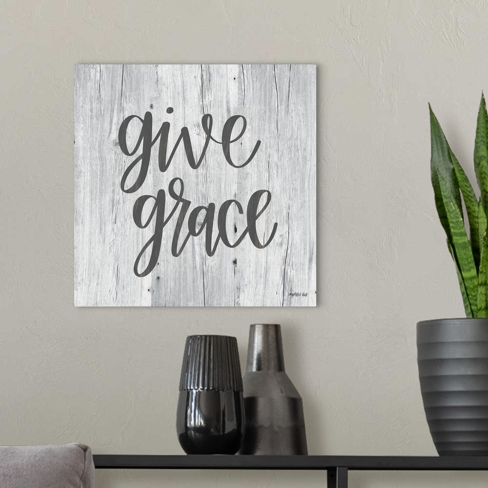 A modern room featuring Give Grace