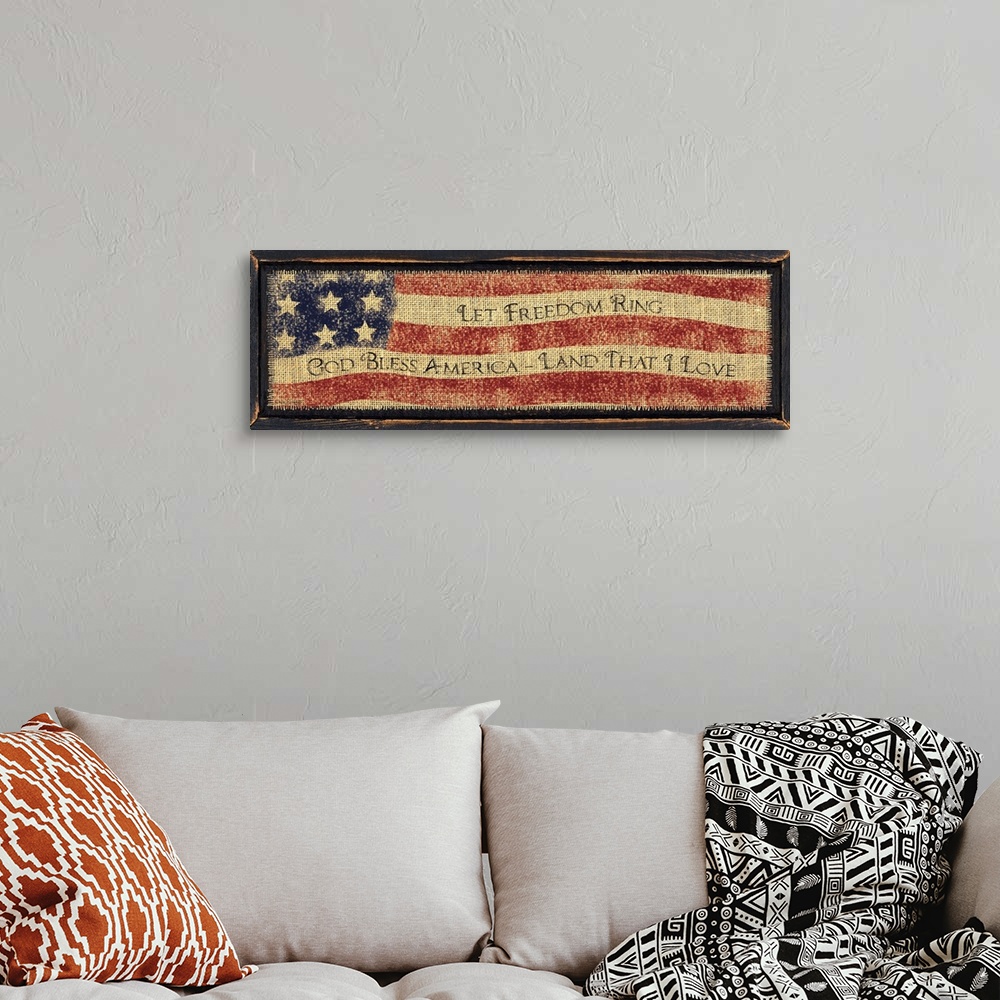 A bohemian room featuring God Bless America