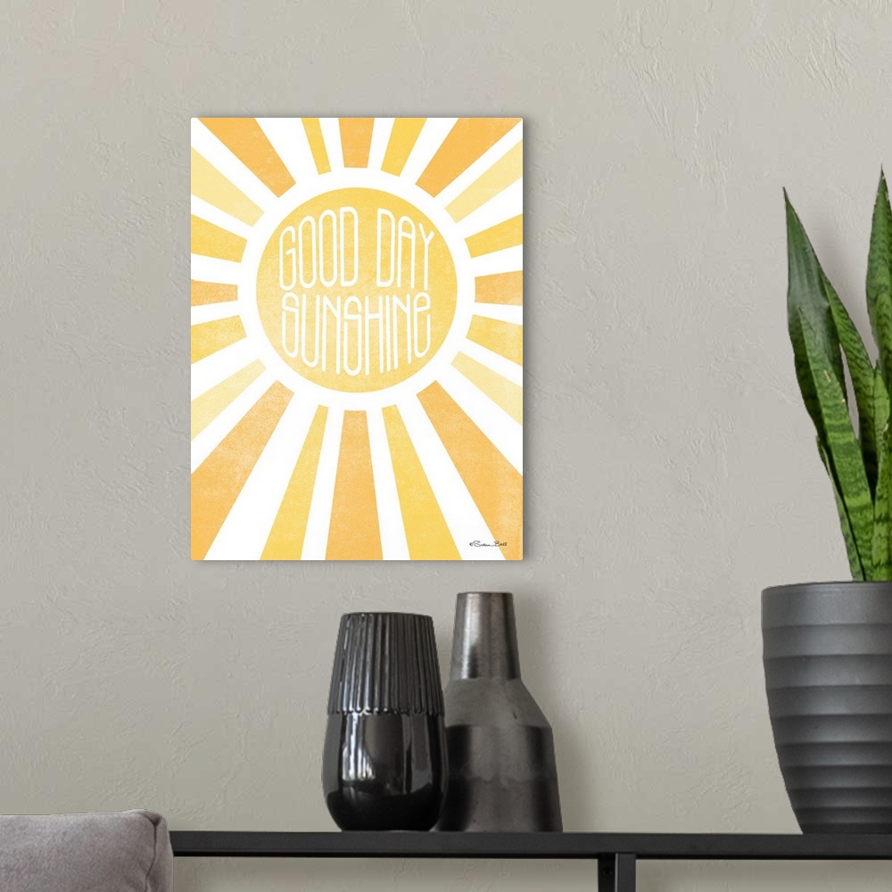 A modern room featuring Good Day Sunshine