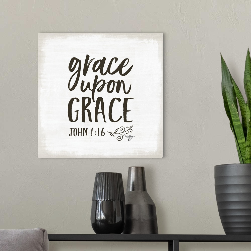 A modern room featuring Grace Upon Grace