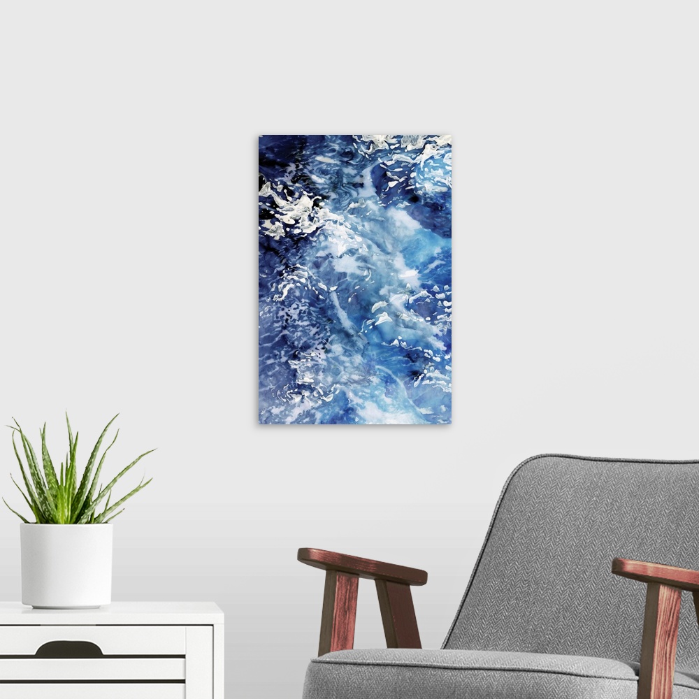 A modern room featuring Great Waves