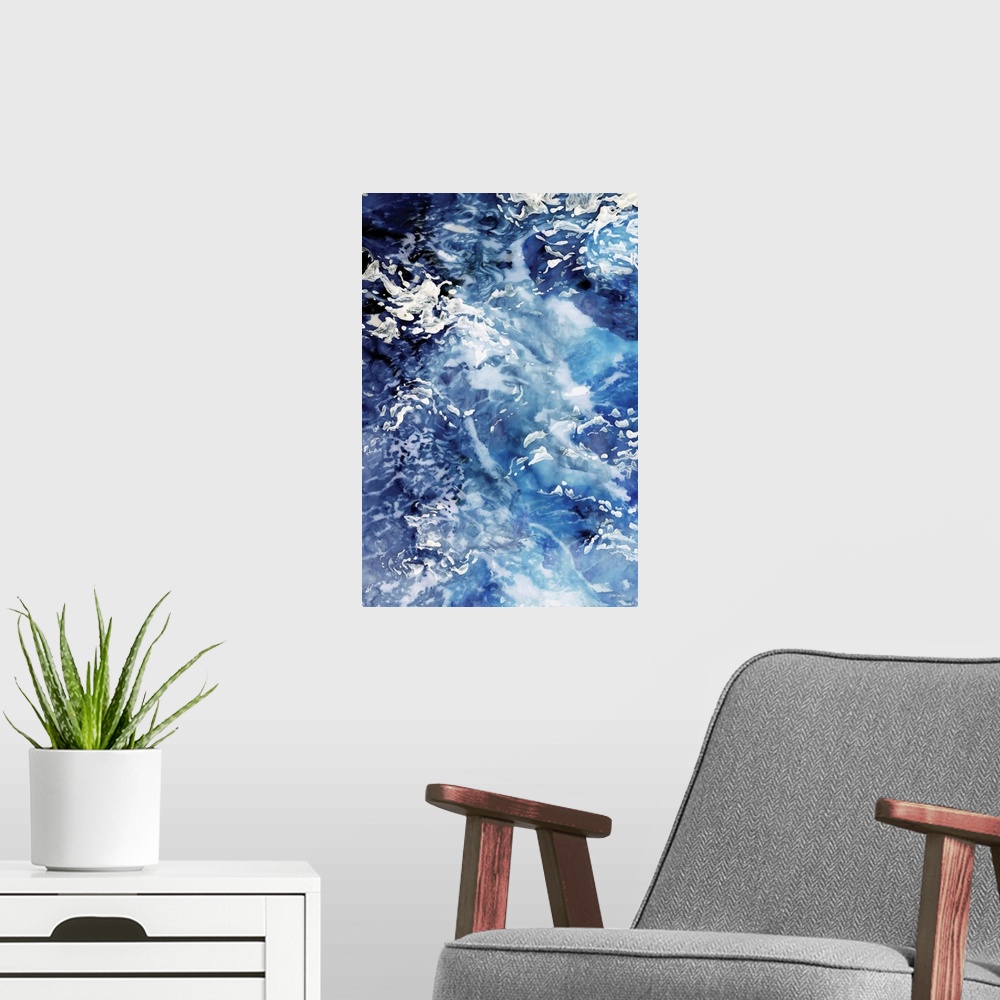 A modern room featuring Great Waves