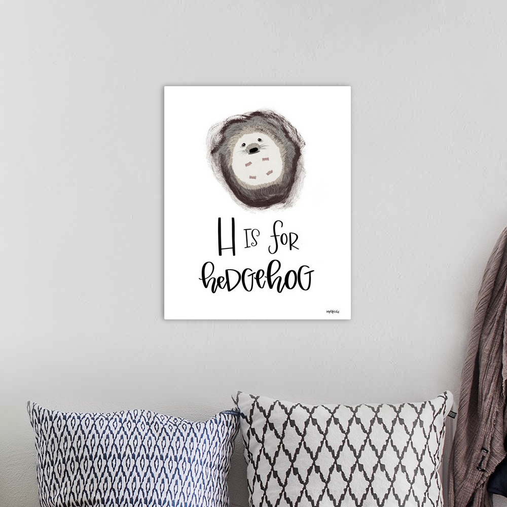 A bohemian room featuring H is for Hedgehog