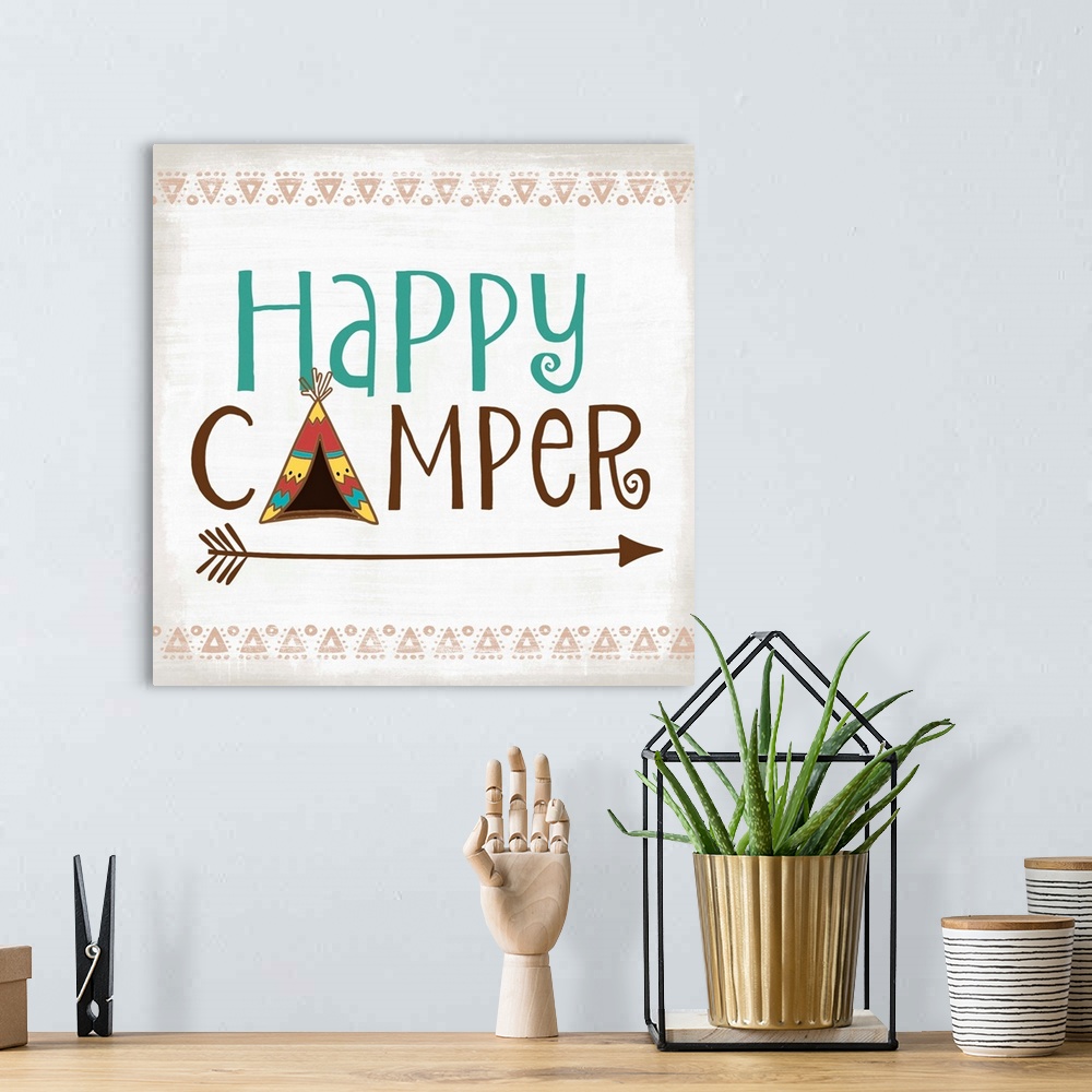 A bohemian room featuring Happy Camper
