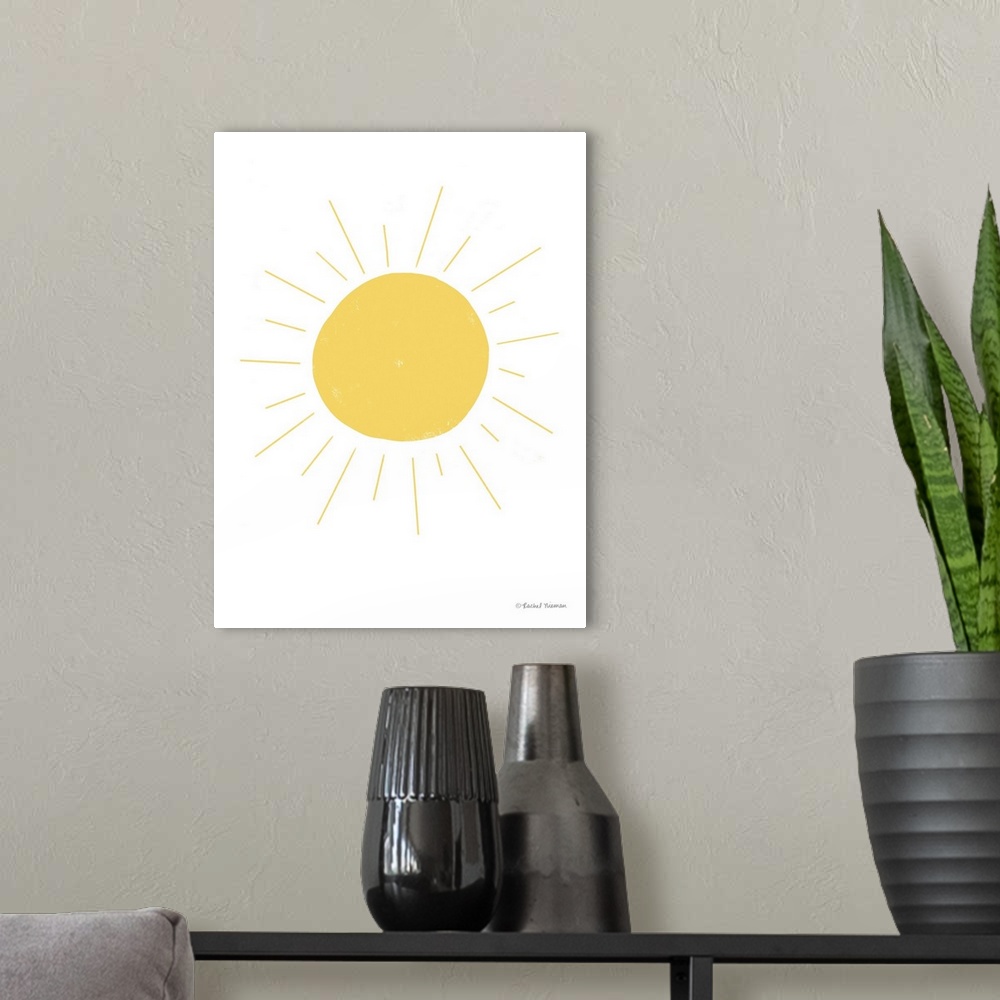 A modern room featuring Happy Sun