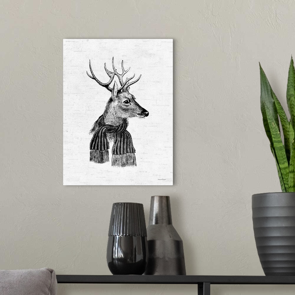 A modern room featuring Holiday Reindeer