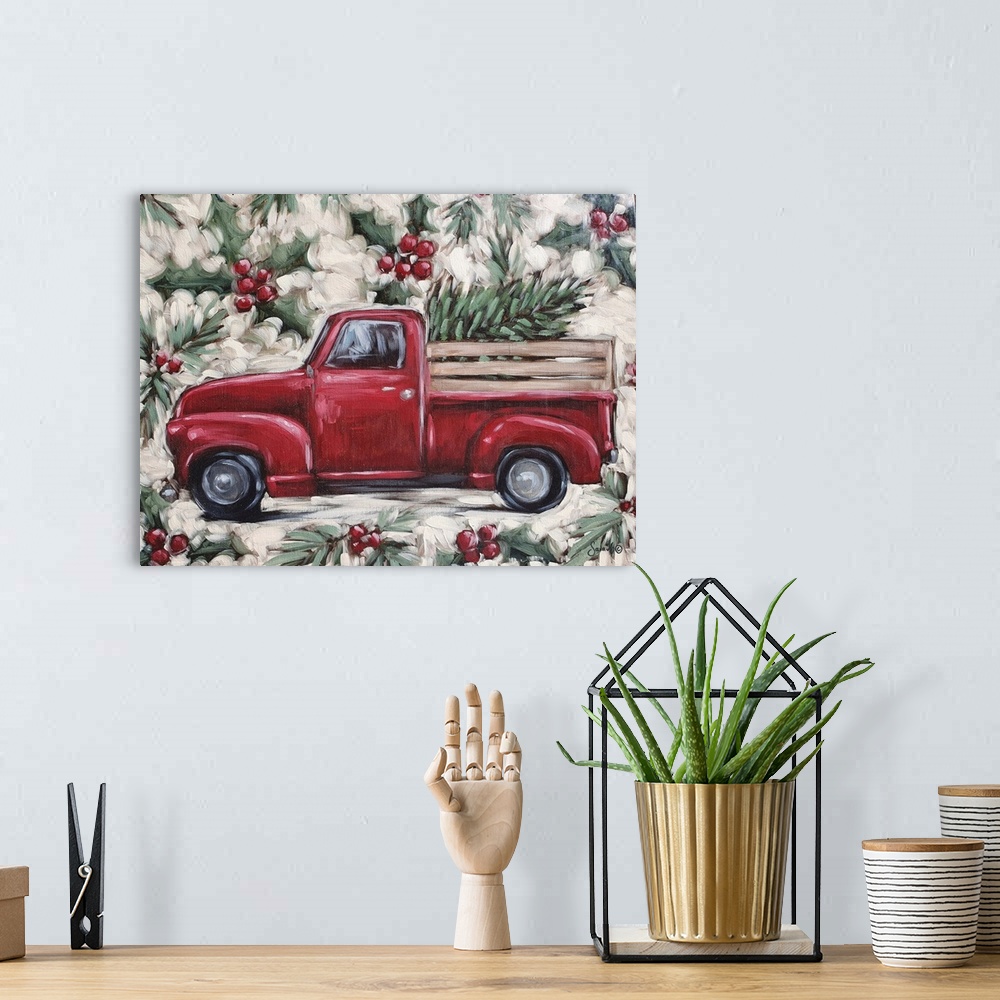 A bohemian room featuring Holly Jolly Truck