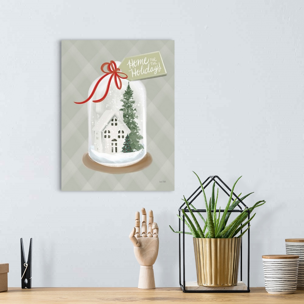 A bohemian room featuring Home For The Holidays Snow Globe