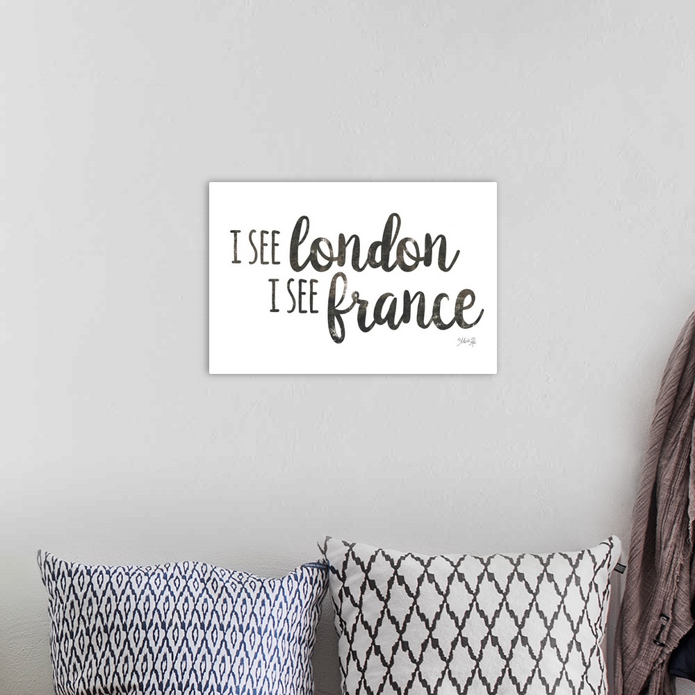 A bohemian room featuring I See London, I See France