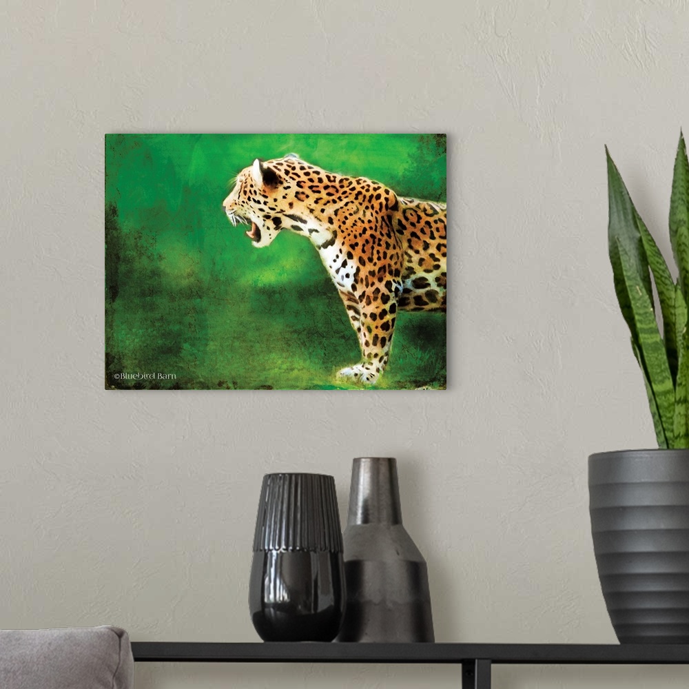 A modern room featuring Jaguar Standing in the Green