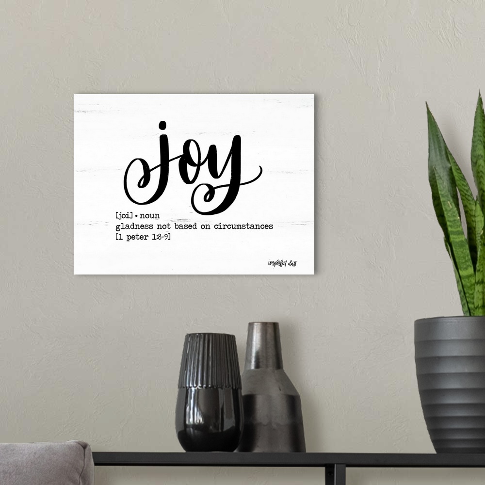 A modern room featuring Joy