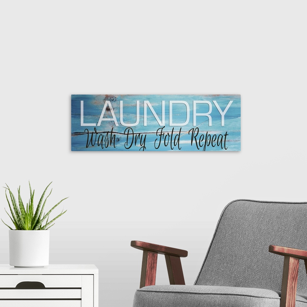 A modern room featuring Laundry - Wash, Dry, Fold, Repeat