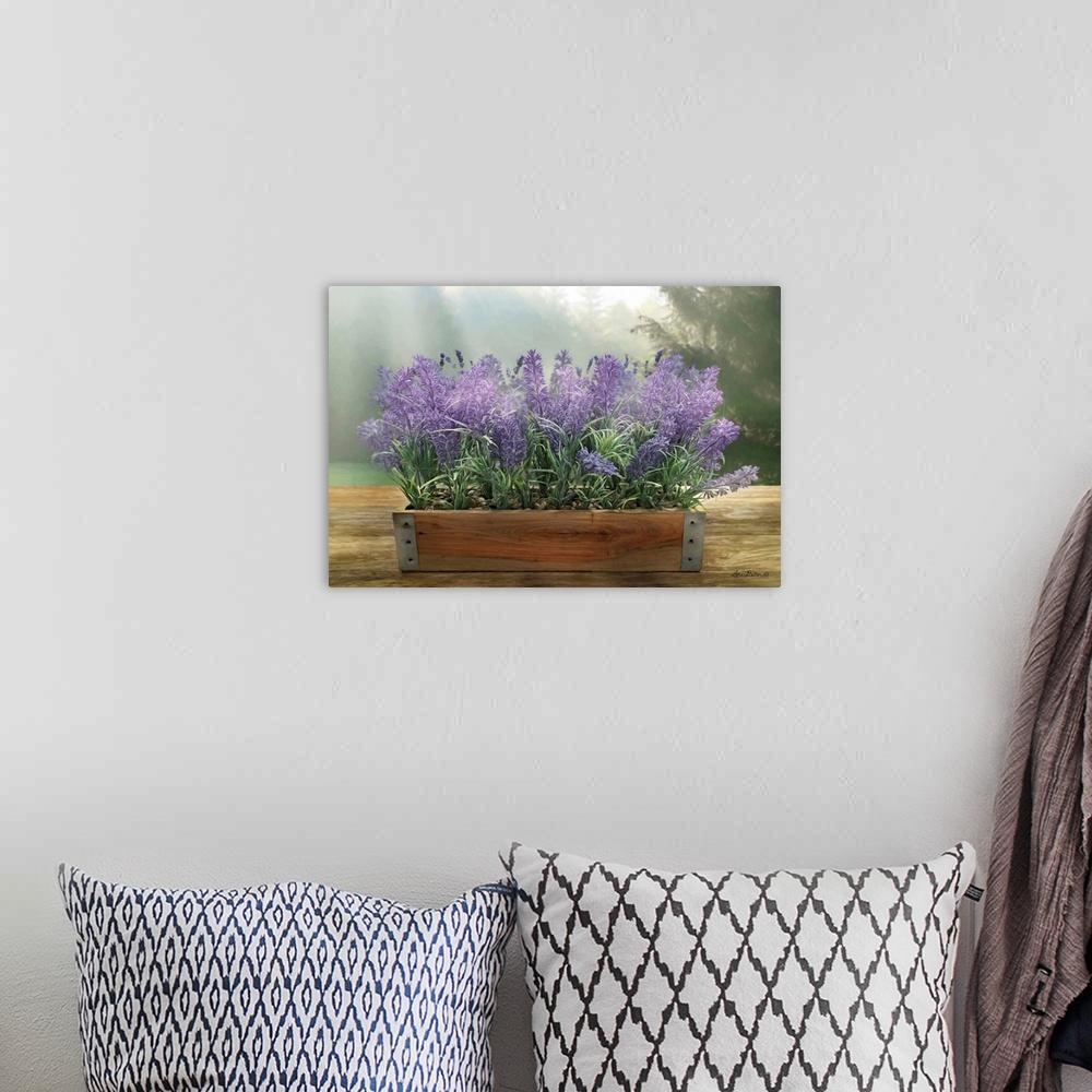 A bohemian room featuring Lavender Planter