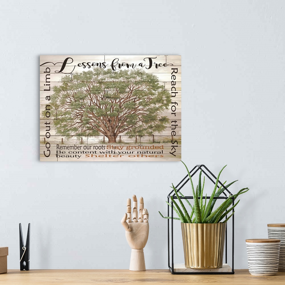 A bohemian room featuring Lessons from a Tree