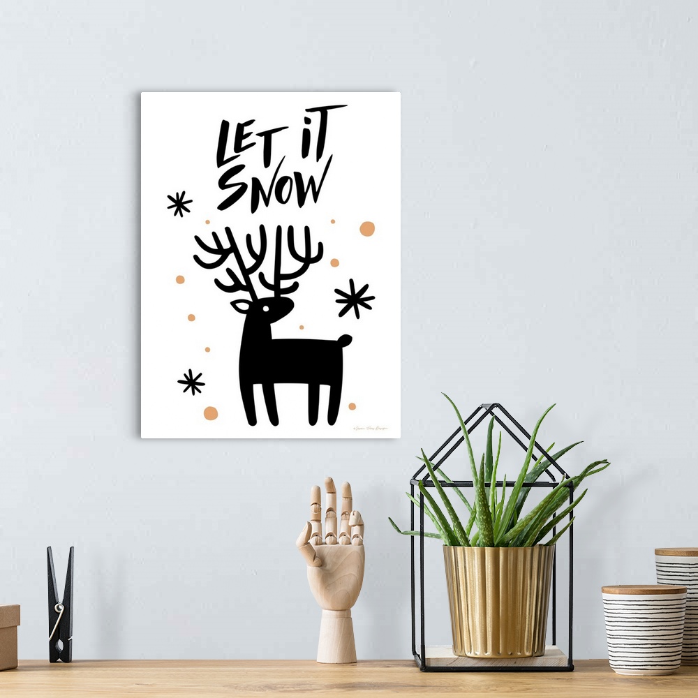 A bohemian room featuring Let It Snow Reindeer