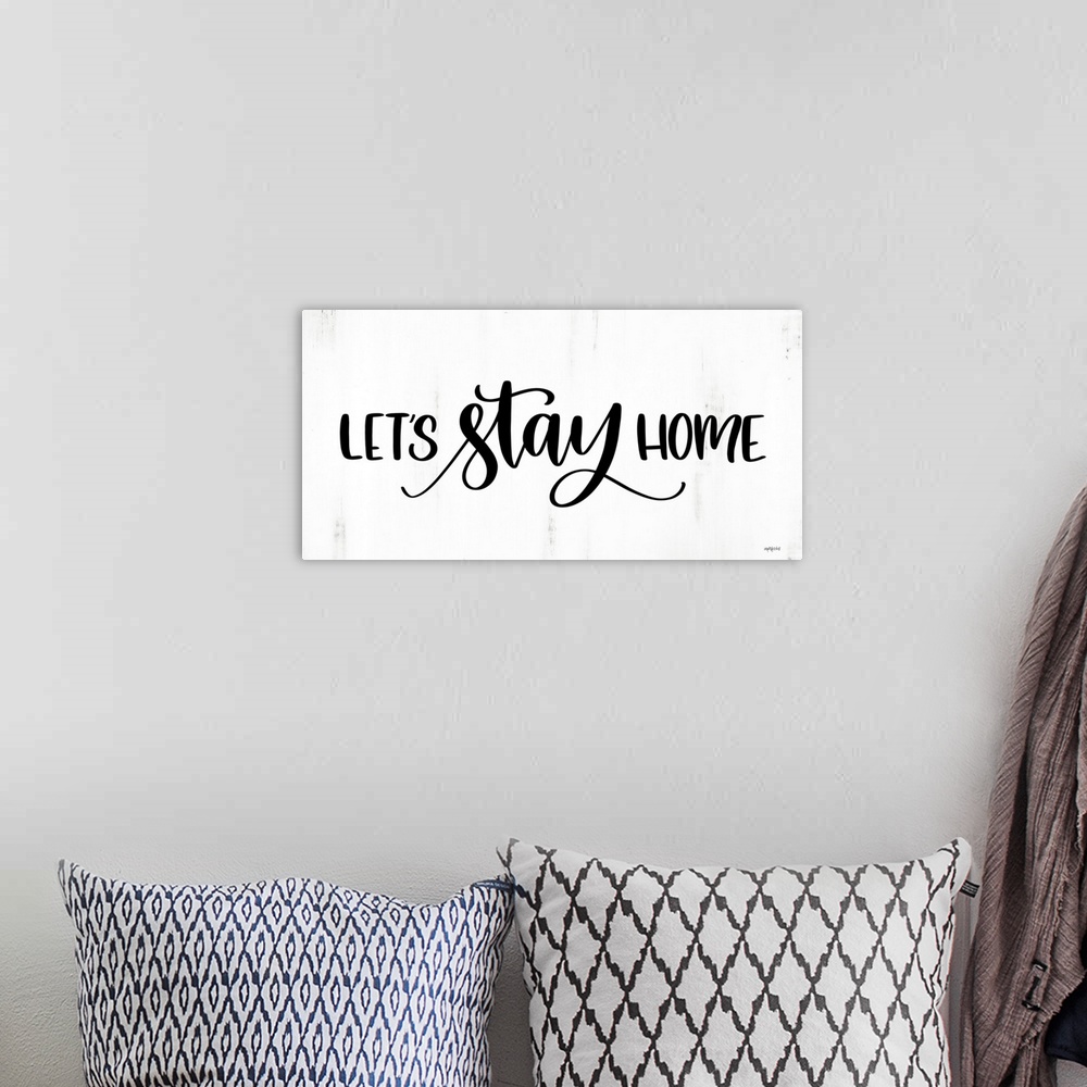 A bohemian room featuring Let's Stay Home II