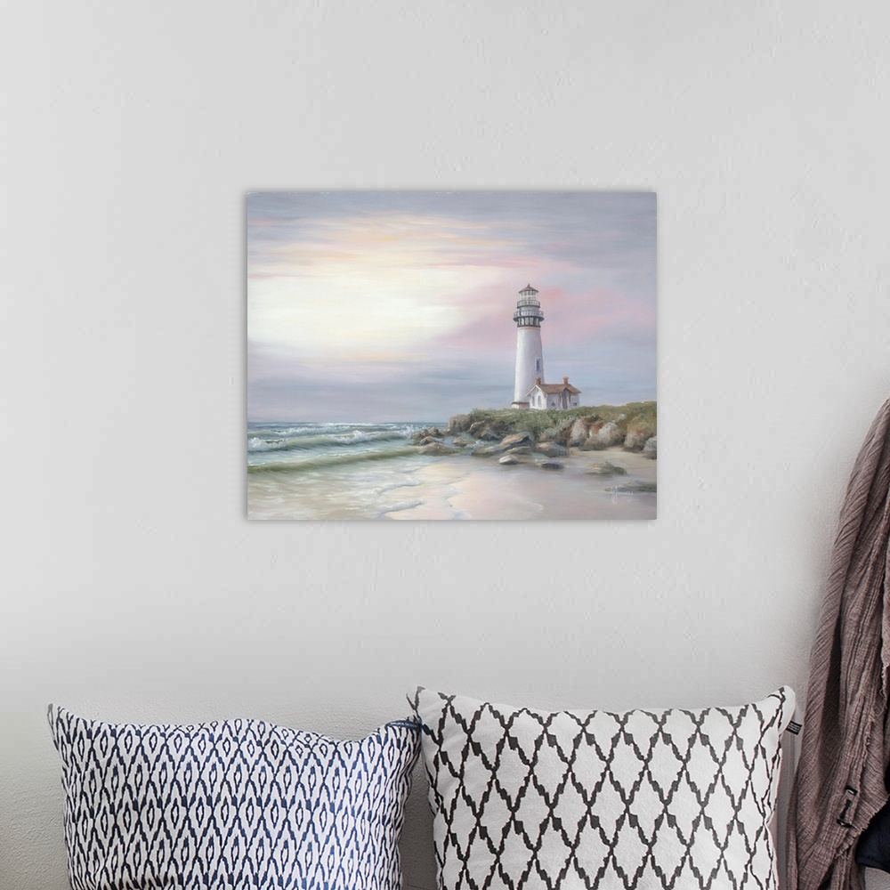 A bohemian room featuring Lighthouse At Sunset