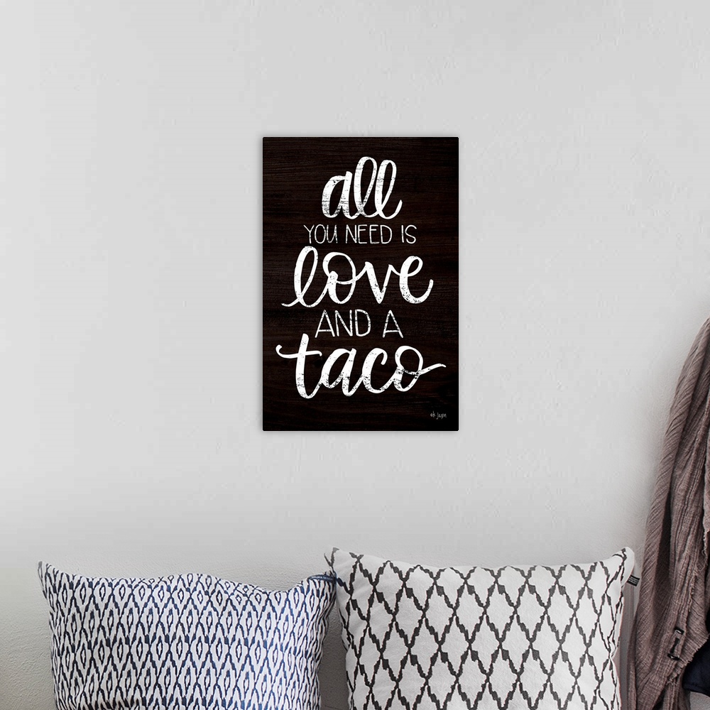 A bohemian room featuring Love and a Taco