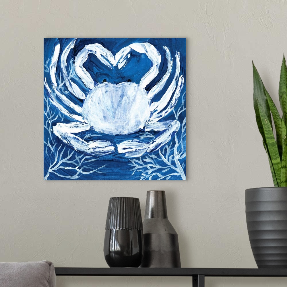 A modern room featuring Midnight Ghost Crab