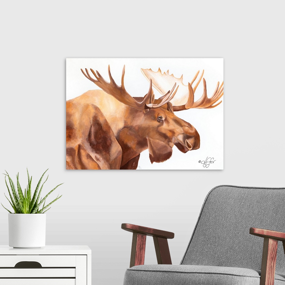 A modern room featuring Moose Be Single