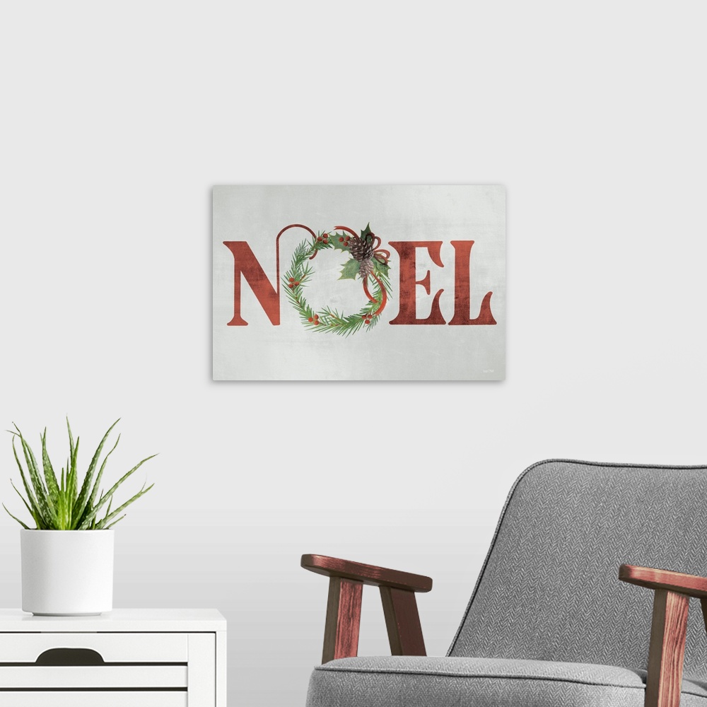 A modern room featuring Noel