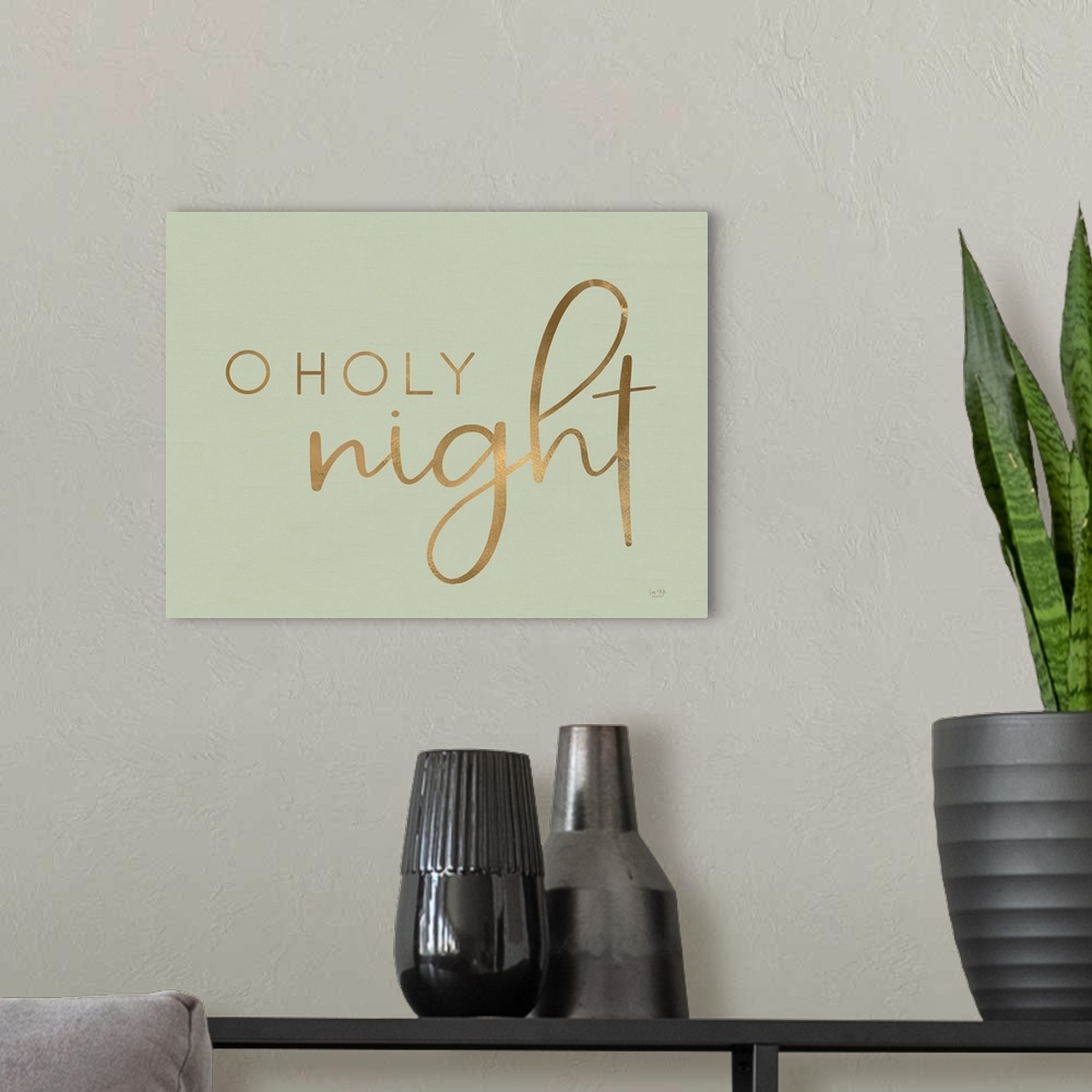 A modern room featuring O Holy Night