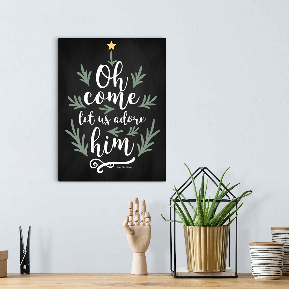 A bohemian room featuring Oh Come Let Us Adore Him