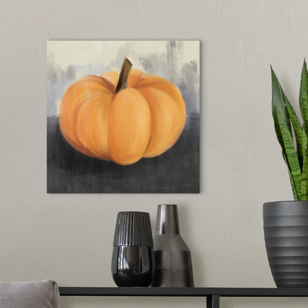 A modern room featuring Orange Rustic Pumpkin