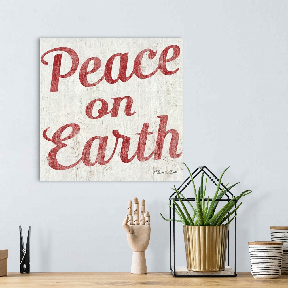 A bohemian room featuring Peace on Earth