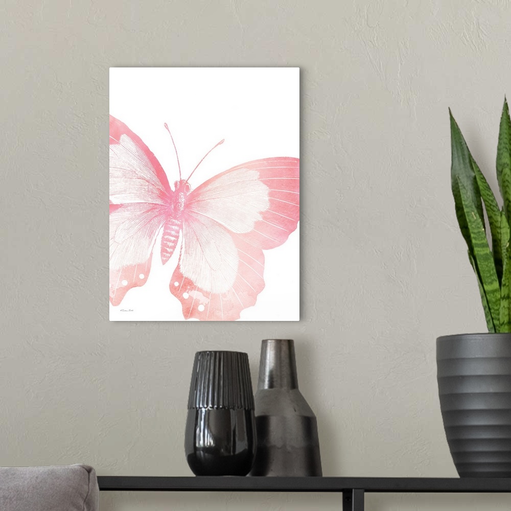 A modern room featuring Pink Butterfly V